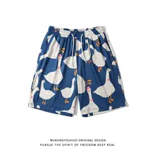 夏用カートゥーンプリント男性用ショートパンツ【ゆったり・ボーイフレンドスタイル・スポーツ】