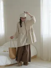 レース長袖フリルブラウス【秋用・ゆったりシルエット・女性用】