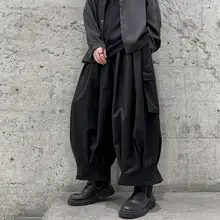レトロデザインのメンズワイドパンツ【大口ポケット・九分丈・フィット】（セットアップ対応）