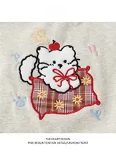 かわいい刺繍入り短袖Tシャツ【女性用・スリムフィット・斜め肩デザイン】