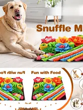 ペット用嗅ぎマット【花の形・おやつ隠し・知育トレーニング・猫用・犬用】