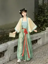 春夏用女性短褙子【漢服・改良型宋パンツ・白】（セットアップ対応）