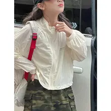 夏にぴったりな女児用防晒シャツ【軽量・フリル袖・夏用】