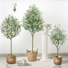 高級感のあるオリーブツリーのインテリア装飾【リアルな造花・観葉植物タイプ】