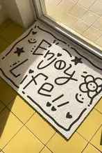 耐汚れ・洗濯不要の玄関マット【カット可能・滑り止め付き・シンプルデザイン】