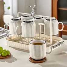 高級感ある陶製水杯【耐熱・家庭用・デザイン性高】（セットアップ対応）