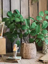 大型ダンロンリーフ 模造グリーン植物 花のアートオブジェ 公共スペースの装飾 北欧スタイル