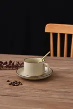 高級感あるヴィンテージ風コーヒーカップセット【陶磁器・エスプレッソ用・家庭用】