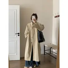 XinmonLee 高級感のあるエレガントなスタンドカラーコート【秋冬用・女性用】