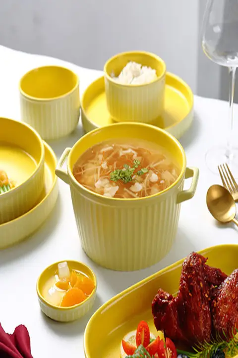 北欧風 陶器製ダイニングセット【一人用・多人数用・食器セット】