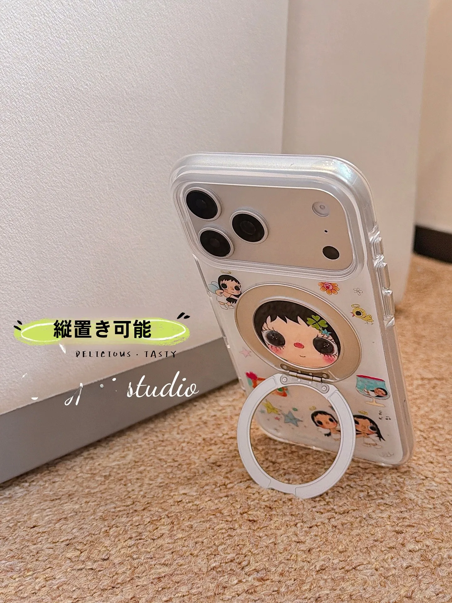かわいい四葉のクローバーデザイン iPhoneケース：ポップイラストのインスタ風保護壳の実用性と使い方