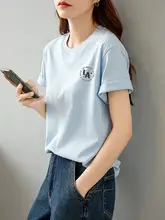 極上の柔らかさ コットン製 半袖Tシャツ【ホワイト・ルーズフィット・レディース】