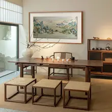 新中式千里江山図 手描き油絵【茶室・リビングの装飾に最適・寝室用】