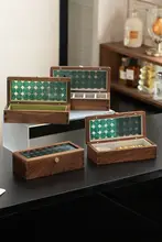 黒胡桃製の分格ジュエリーボックス【酸化防止・金塊やコイン収納用】
