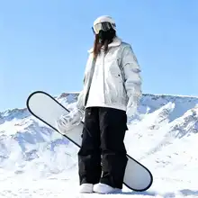 防風・防水機能付きウィメンズスキーウェア【冬用・保温ジャケット・男女兼用・スノーボード・スキー対応】（セットアップ対応）