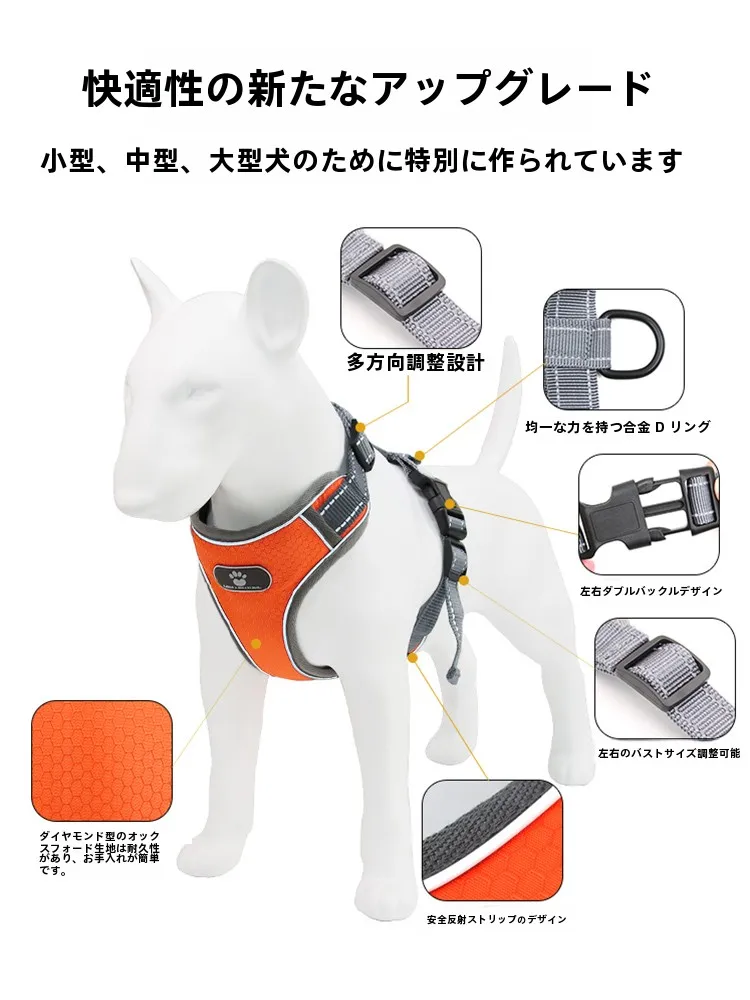 犬のお散歩グッズをコスパ良く揃える方法 - 防爆設計と胸部サポートのハーネスリード