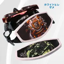 白鳍鲨 ダイビング用マスクストラップ【絡まり防止・ヘアバンド付き・マジックテープ開閉】