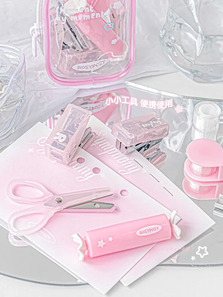 RosyPosy ミニ文具ツールセット：学用品としての実用性とスタイリッシュデザインのバランス