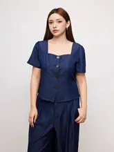 シドニーコースト風のショートスリーブトップスとワイドパンツ（セットアップ対応）