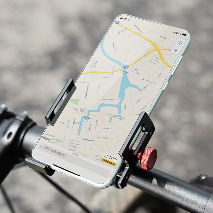 ROCKBROS スマホホルダー 自転車 バイク 電動自転車 アルミ ナビホルダー 配達用