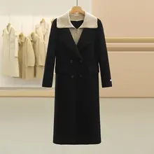 デザイン性豊かなダブルフェイスコート【羊毛100%・仮2重構造・冬用】（セットアップ対応）