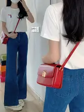 フランス風 ディープブルー 微喇叭デニムパンツ【レディース・ワイドレッグ・XXSサイズ・ヴィンテージ】