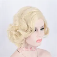 FANER モンロー風 ショートカールコスプレウィッグ【ナチュラルブロンド・即日発送】
