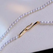 S925純銀製 フック付きパールネックレス・ブレスレット金具【インスタ風・シングルパールデザイン】