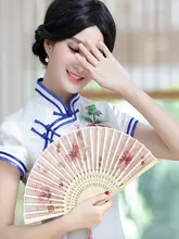 夏用折りたたみ扇子【古風・コンパクト・持ち運び便利・舞踊用】