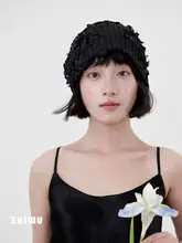 春夏用ニットプルオーバーハット【透かし編み・ファッショナブル】