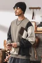 アメリカンビンテージ風 マルチカラー メンズスウェットシャツ【秋用・極上の柔らかさ・ルーズフィット】（セットアップ対応）