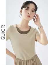 柔らかく上品なデザイン！接ぎ合わせ風ドレス【フレンチスタイル・ウエストシェイプ・ロング丈】（セットアップ対応）