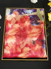 美しい花柄の真絲中式ショール【極上の柔らかさ・母の日ギフトに最適】