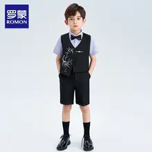 新中式デザイン 男子用子供用スーツ【花童・演出服・夏用】（セットアップ対応）