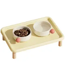 猫用陶器製食器【防漏・高台デザイン・水洗い可能】
