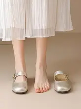 パールデザインのフラット女性用サンダル【夏用・オープントゥ・極上の柔らかさ】