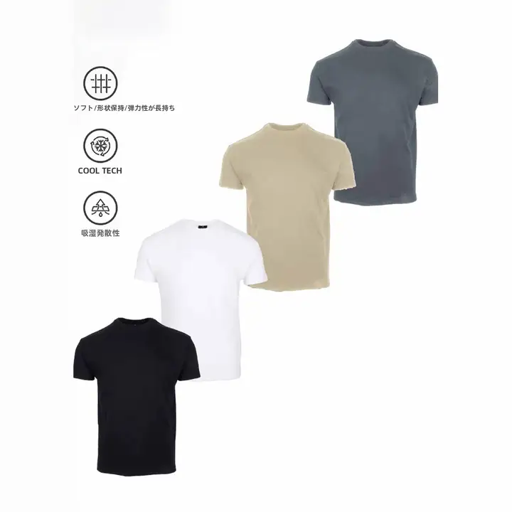 極上の柔らかさのフィットネスTシャツ【速乾・半袖・無地・男性用】