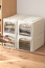 Lazy Corner 衣装ケース 布製 折りたたみ 蓋付き スリム 奥行深 家庭用 クローゼット 押入れ