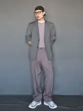スラックス メンズ ストレート デザイン 上品 きれいめ ストリート