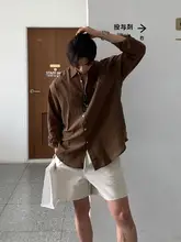リネン製メンズショートパンツ【夏用・カジュアル・ストレート・無地】