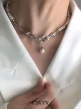 不規則な溶岩とパールのネックレス【ユニセックス・フェミニンスタイル・プチプラ】