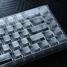 Wooting製 PC用 スモーク透明キーボードキャップ【純正高さ・マグネット軸対応】