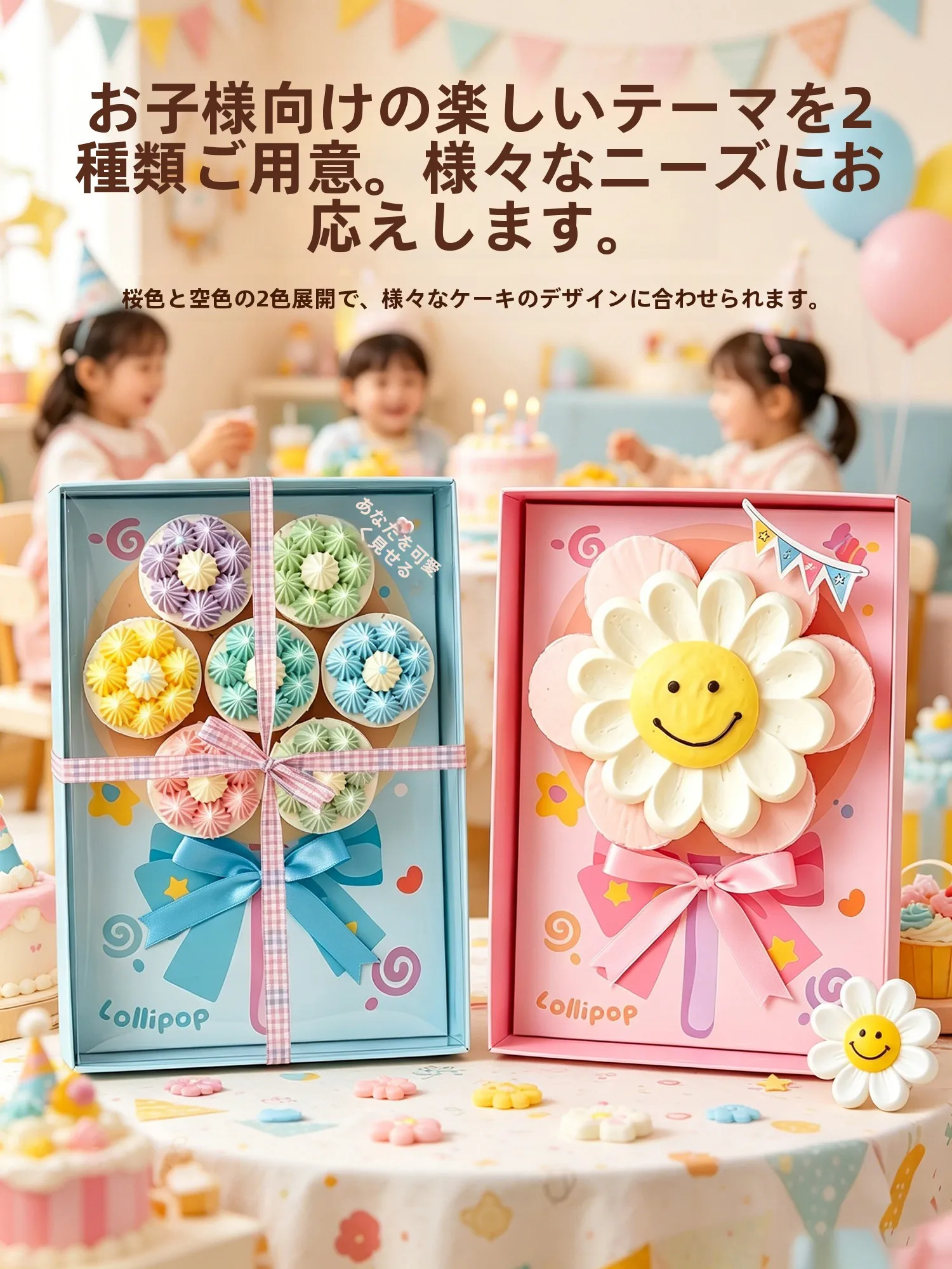 子供の日用カラフルな棒棒糖型カップケーキ包装ボックス：派对ギフトとしての実用性と価格戦略