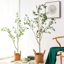 ツバキ 大型植物 装飾用鉢植え 室内 リビング 偽の観葉植物 インテリア