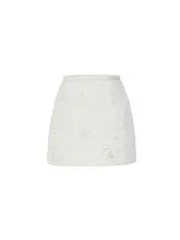 冬用 花柄刺繍スカート【デザイン性の高い】