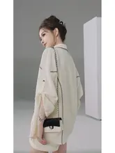 シンプルなラインデザインのシャツとショートパンツ【夏用・スタイル】（セットアップ対応）