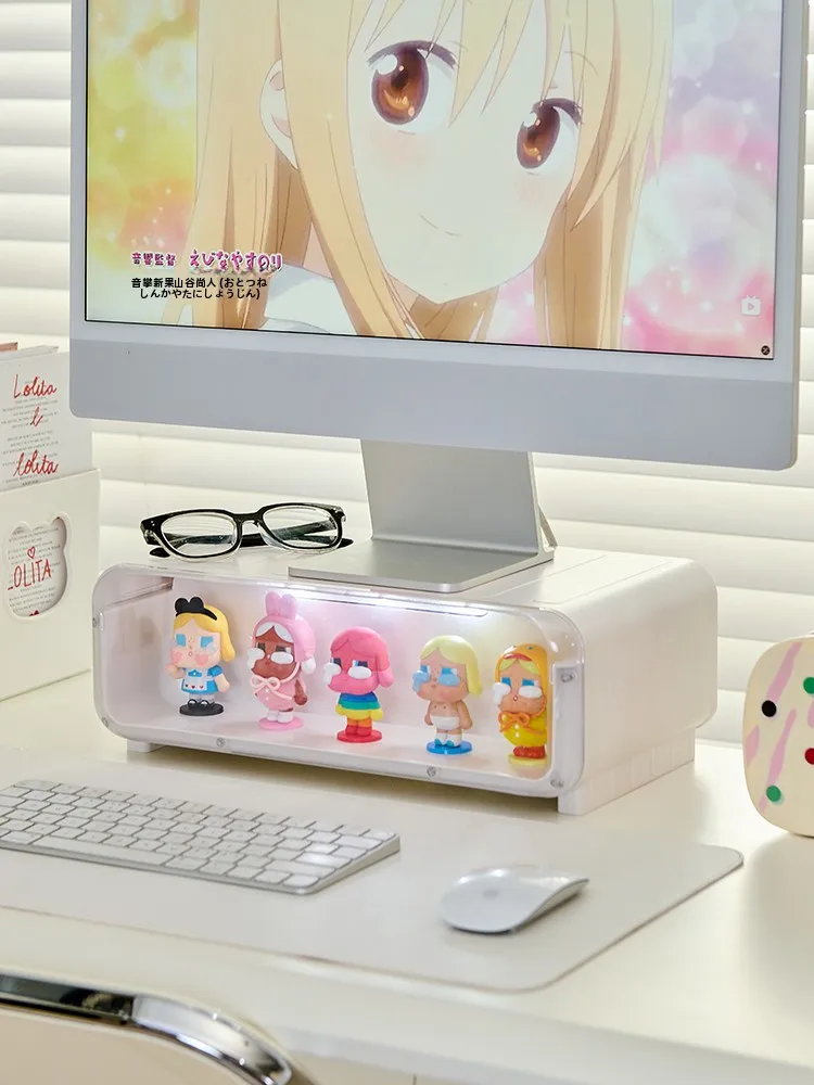 デスクトップ用昇降ラックDF1012：収納ボックスとモニターの効率的配置を実現