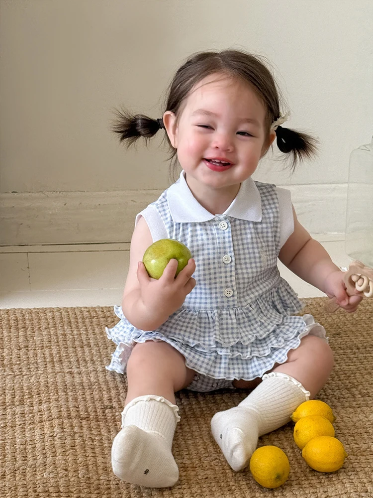 5ヶ月 赤ちゃん 服 サイズ に合う チェック柄 ベビードレスの選び方