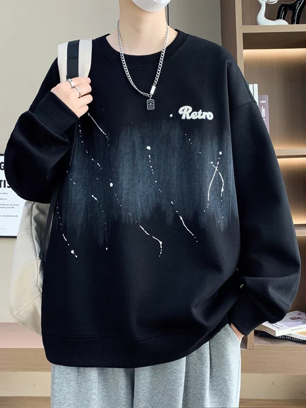 高校生向け クルーネック長袖Tシャツ：中学生・高校生の日常コーデに最適な青春流行スタイル
