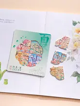金属製冷蔵庫マグネット 四季の風景【春夏秋冬・平江路・拙政園・虎丘博物館デザイン】